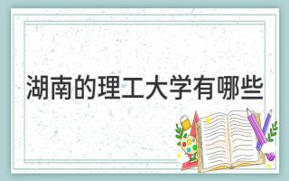 湖南的理工大学有哪些
