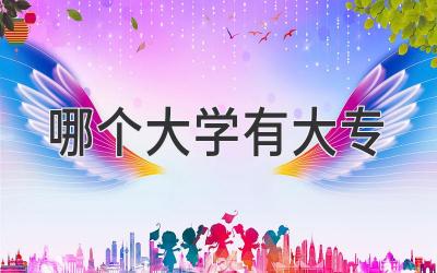 哪个大学有大专
