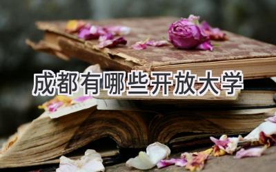 成都有哪些开放大学