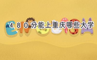 480分能上重庆哪些大学