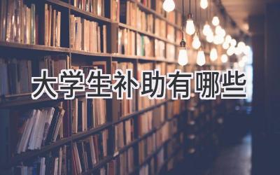 大学生补助有哪些