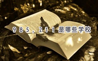 985,211是哪些学校