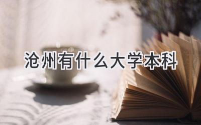 沧州有什么大学本科