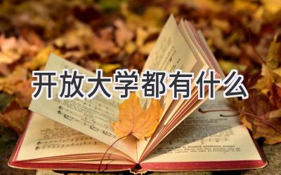 开放大学都有什么