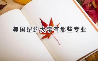 美国纽约大学有那些专业