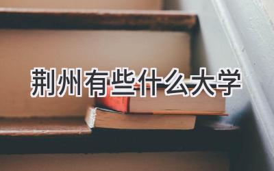荆州有些什么大学
