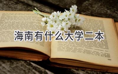 海南有什么大学二本