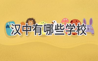 汉中有哪些学校