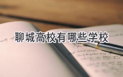 聊城高校有哪些学校