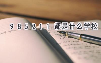 985211都是什么学校