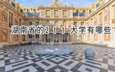 湖南省的211大学有哪些
