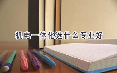 机电一体化选什么专业好