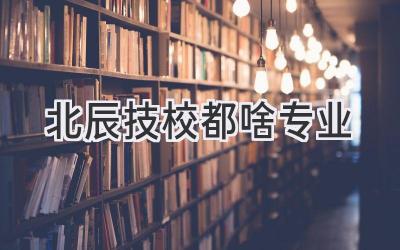 北辰技校都啥专业