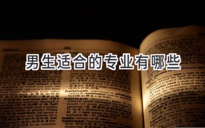 男生适合的专业有哪些