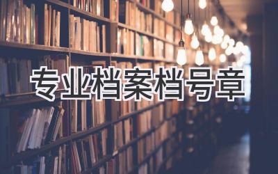 专业档案档号章