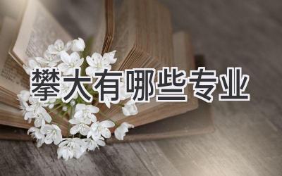 攀大有哪些专业
