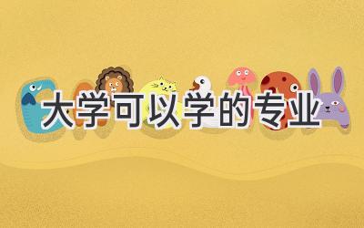 大学可以学的专业