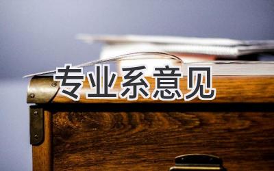 专业系意见