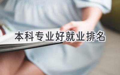 本科专业好就业排名