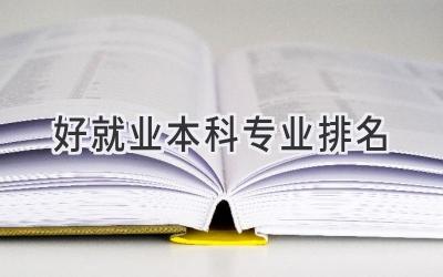 好就业本科专业排名