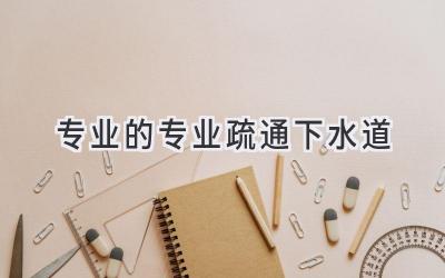专业的专业疏通下水道