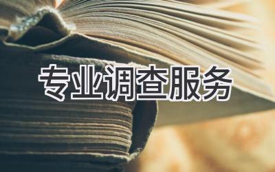 专业调查服务