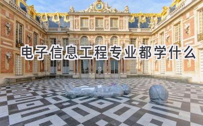电子信息工程专业都学什么
