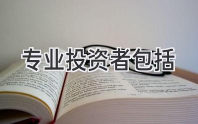 专业投资者包括