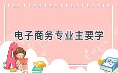 电子商务专业主要学