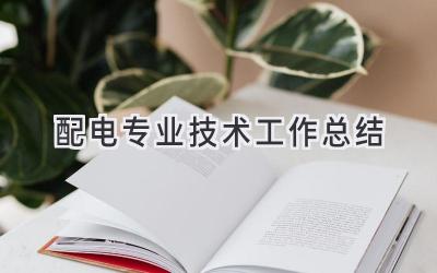 配电专业技术工作总结