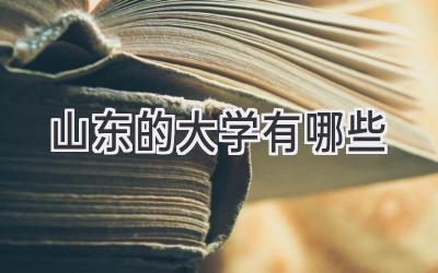 山东的大学有哪些
