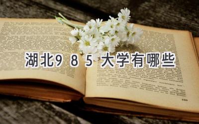 湖北985大学有哪些