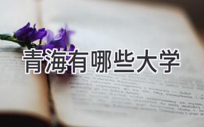 青海有哪些大学