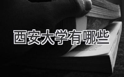 西安大学有哪些