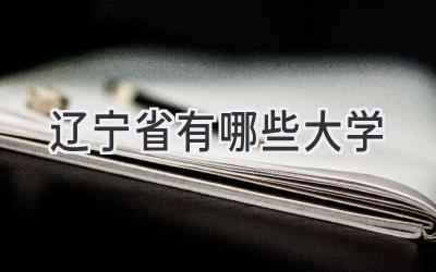 辽宁省有哪些大学