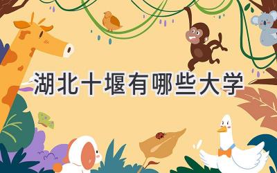 湖北十堰有哪些大学