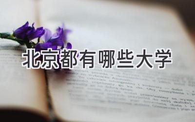 北京都有哪些大学
