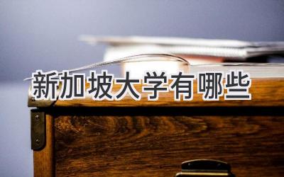 新加坡大学有哪些