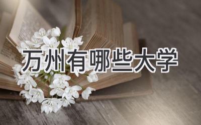 万州有哪些大学