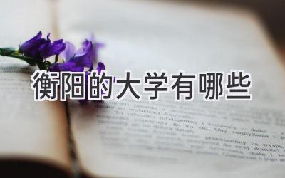 衡阳的大学有哪些