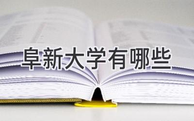 阜新大学有哪些