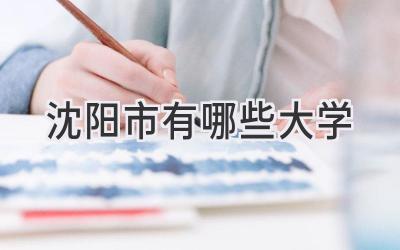 沈阳市有哪些大学