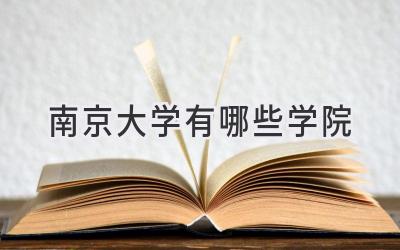 南京大学有哪些学院