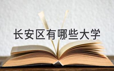 长安区有哪些大学