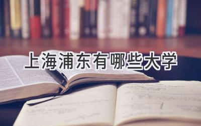 上海浦东有哪些大学