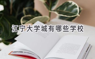 江宁大学城有哪些学校