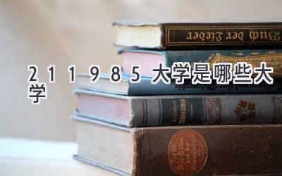 211985大学是哪些大学