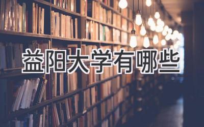 益阳大学有哪些
