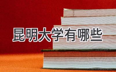 昆明大学有哪些