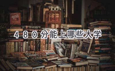 480分能上哪些大学